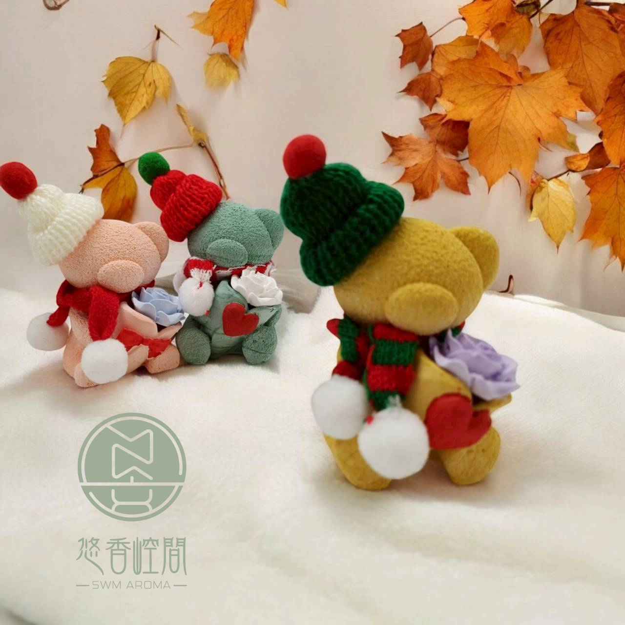 可愛擴香石 療癒熊熊